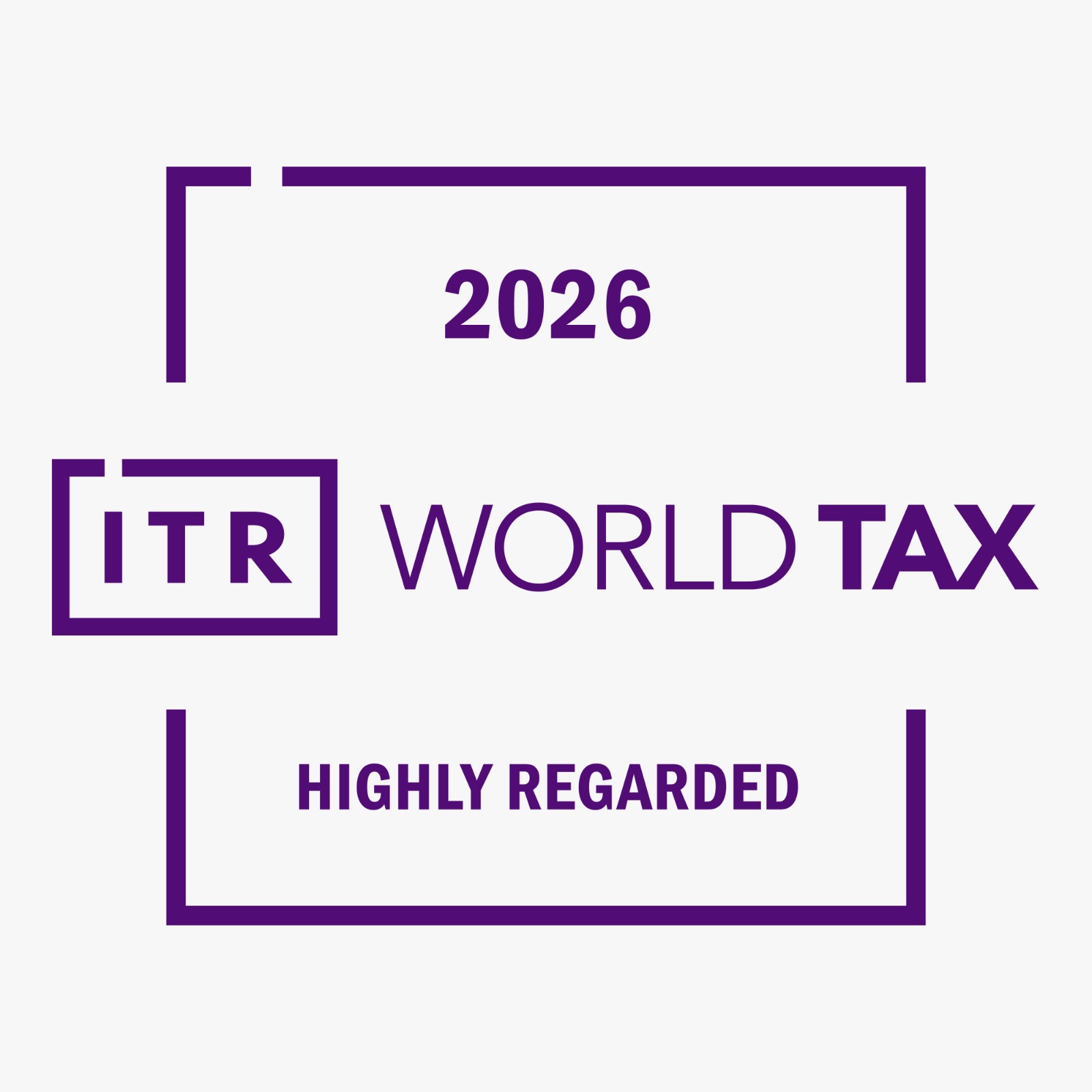 Reconhecimentos FCR Law - ITR World Tax 2025 - Regarded Practitioner