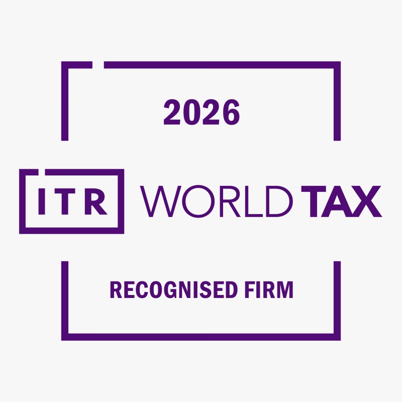 Reconhecimentos FCR Law - ITR World Tax 2025 - Recognized Firm