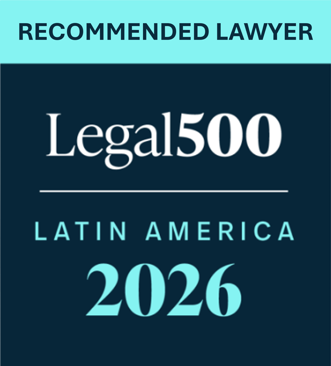 Reconhecimentos FCR Law - Legal 500 - Recommended Lawyer